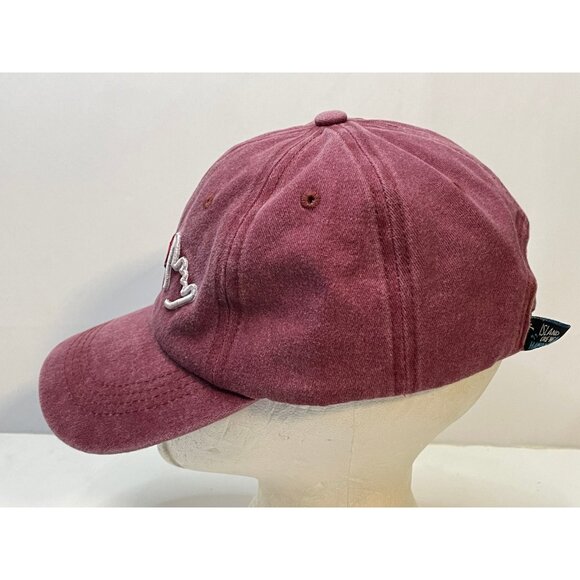 Hawaii Aloha hat cap adult 7" strap back Island Crew Hawaiian faded red - Picture 3 of 9